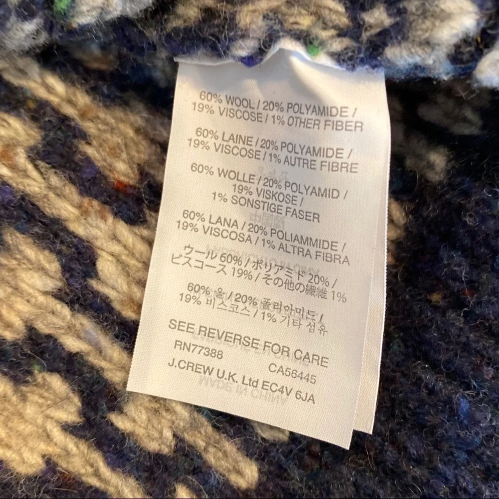 J. Crew Winter Pattern Turtleneck